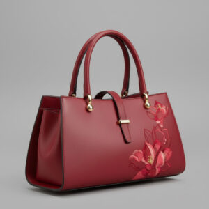 the hand painted floral structured satchel: bold elegance
